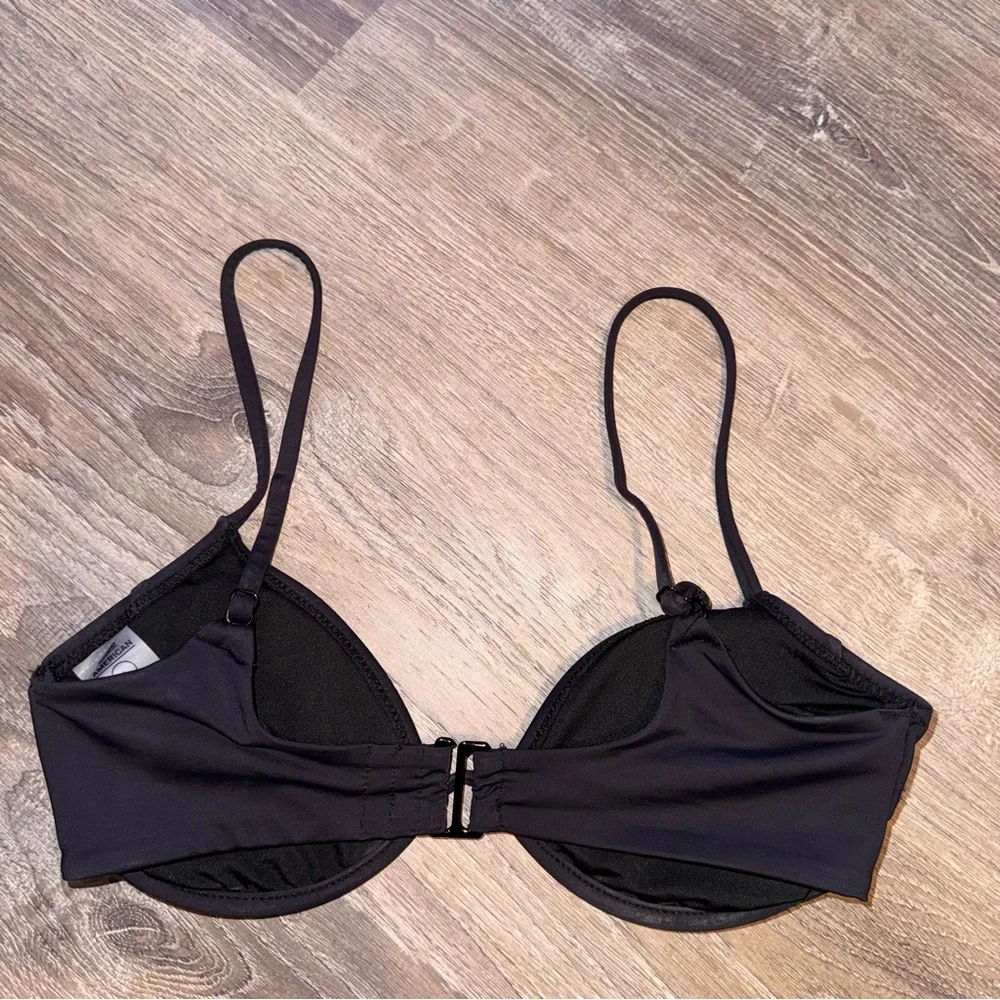 Good American bikini set show curve top better bottom black S/M (1/2) - Picture 6 of 15